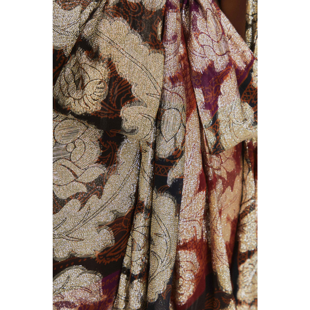 Anthropologie FARM RIO Sleeveless V-Neck Jacquard Lurex A-Line Maxi Dress M $448 - Picture 9 of 12